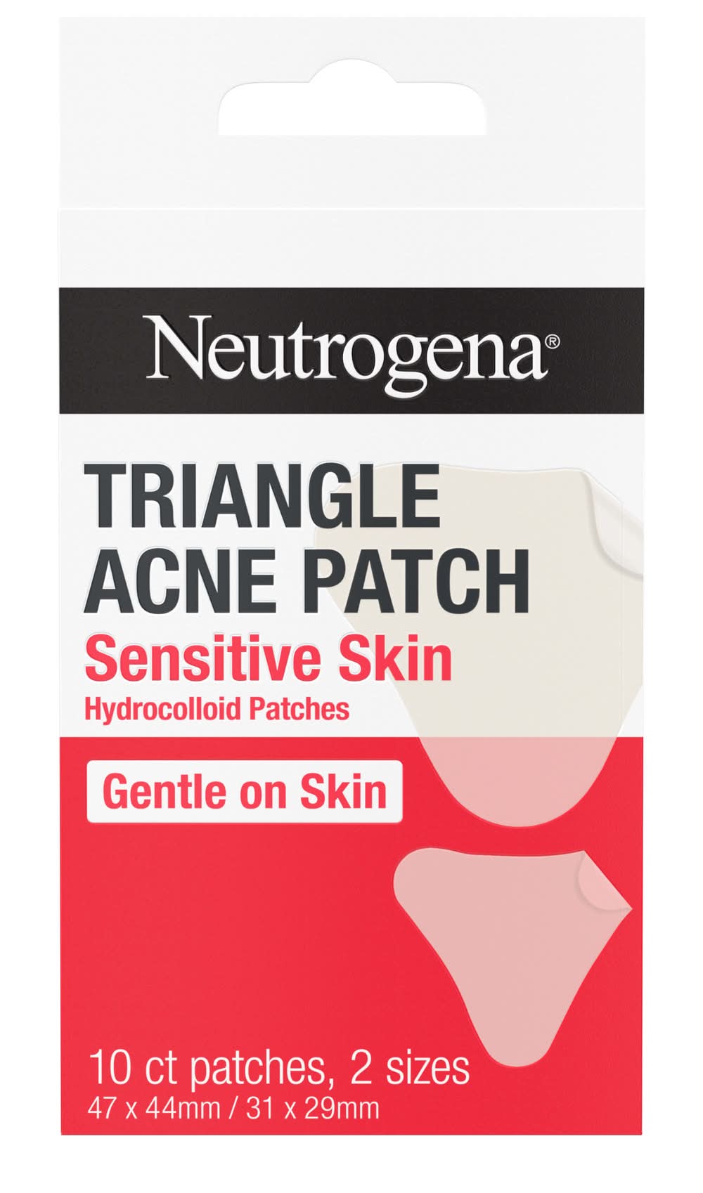 Neutrogena Hydrocolloid Triangle Acne Patches For Sensitive Skin, 47x44 mm/31x29 mm (10 ct)