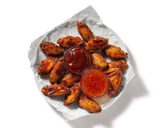 14 x BBQ Chicken Wings + 2 Dips of choice