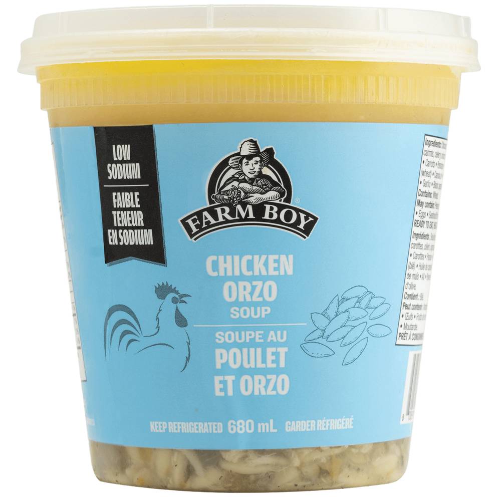 Farm Boy™ Low Sodium Chicken Orzo Soup (680 ml)