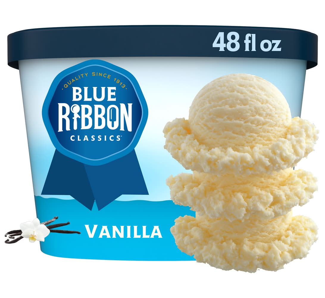 Blue Ribbon Classics Ice Cream, Vanilla (48 fl oz)