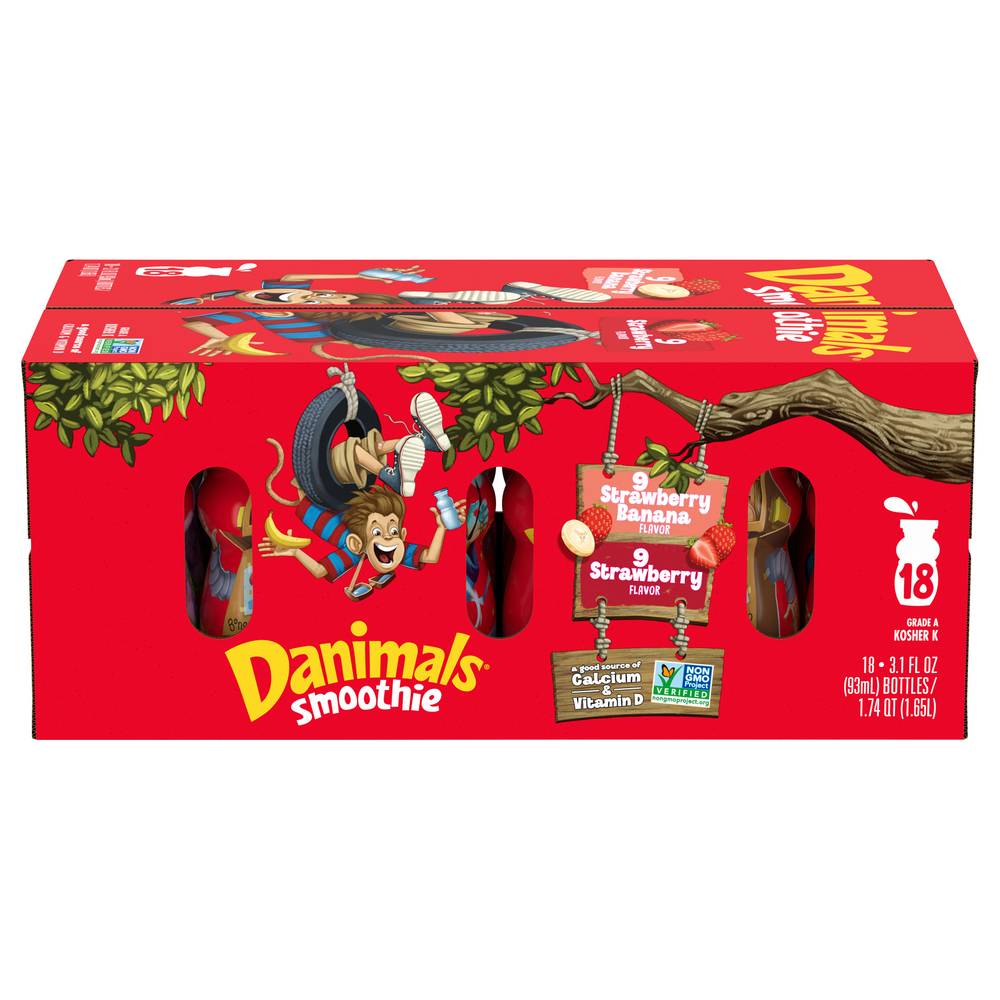 Danimals Smoothies (18 ct) (strawberry-banana )