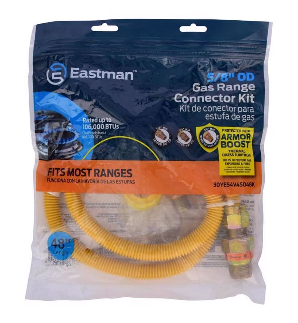 Eastman 1/2 In. Fip X 1/2 In. D Mip 48 In. Stainless Steel Installation Kit