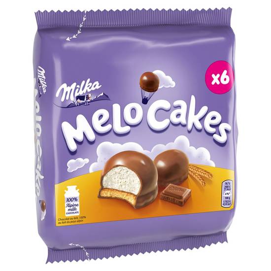 Milka Melo-Cakes Chocolade Koeken Pralines Familie Pack 6 Stuks 100 g