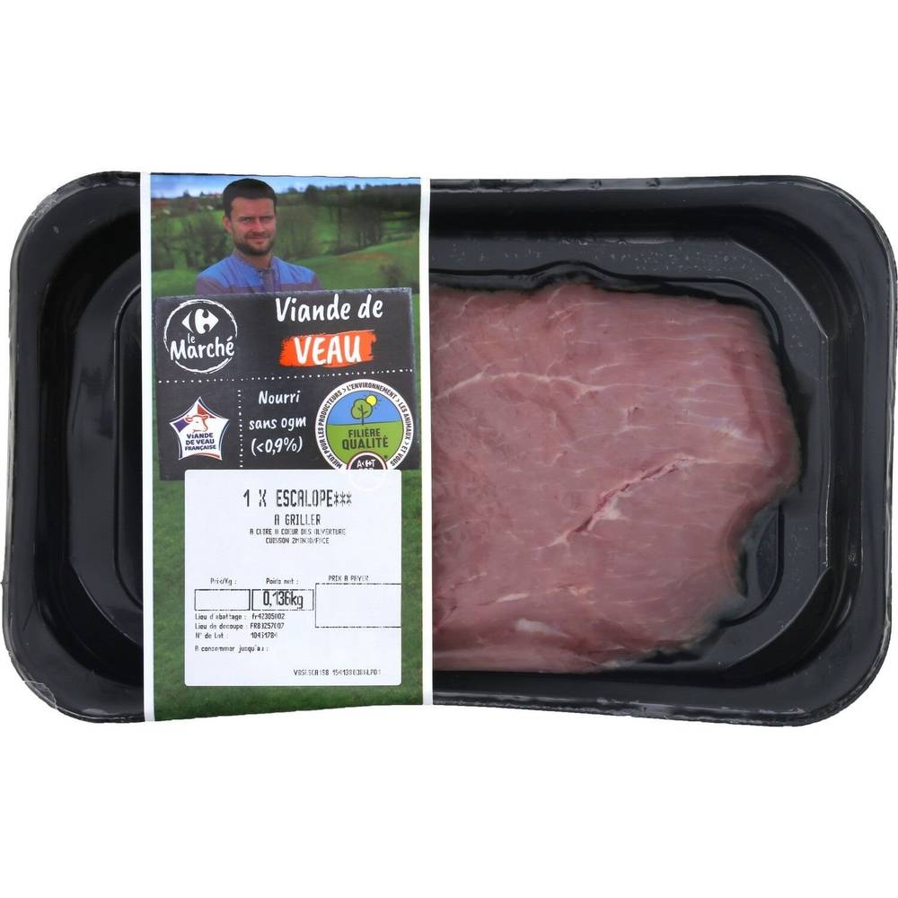 Filière Qualité Carrefour - Viande de veau escalope à griller