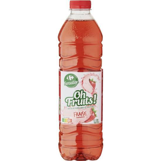 Carrefour Sensation - Eau aromatisée (1.5 L) (fraise)