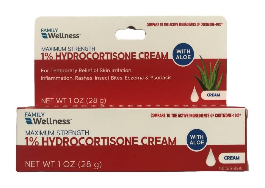 Family Wellness 1% Hydrocortisone Cream With Aloe (1 oz)