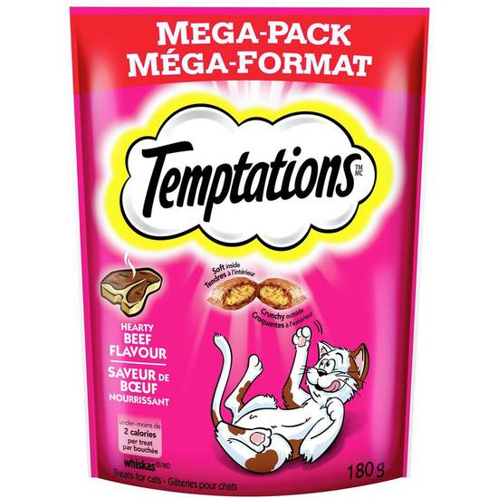 Whiskas Temptations Hearty Beef Flavour Treats For Cats (180 g)