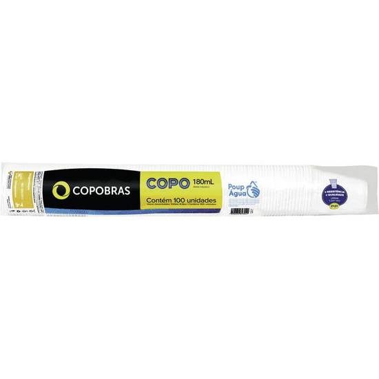 Copobras copo descartável branco (100x180 mL)