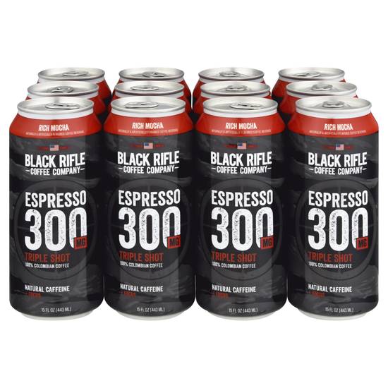 Black Rifle Coffee Company Espresso Triple Shot Rich Mocha Coffee (12 pack, 15 fl oz)