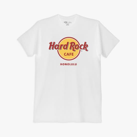 Hard Rock Honolulu Classic Logo Tee White