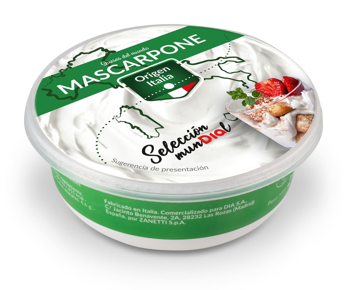 Queso Mascarpone Selección Mundial De Dia Tarrina 250 G
