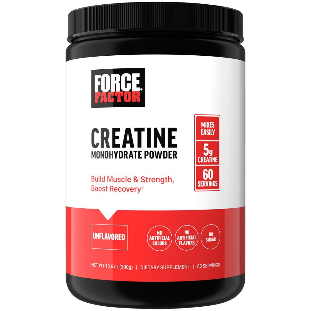 Force Factor Creatine Monohydrate Powder Supplement (10.6 oz)