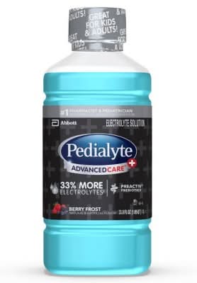Pedialyte Advanced Care Plus Electrolyte Solution Drink, Berry Frost (33.8 fl oz)