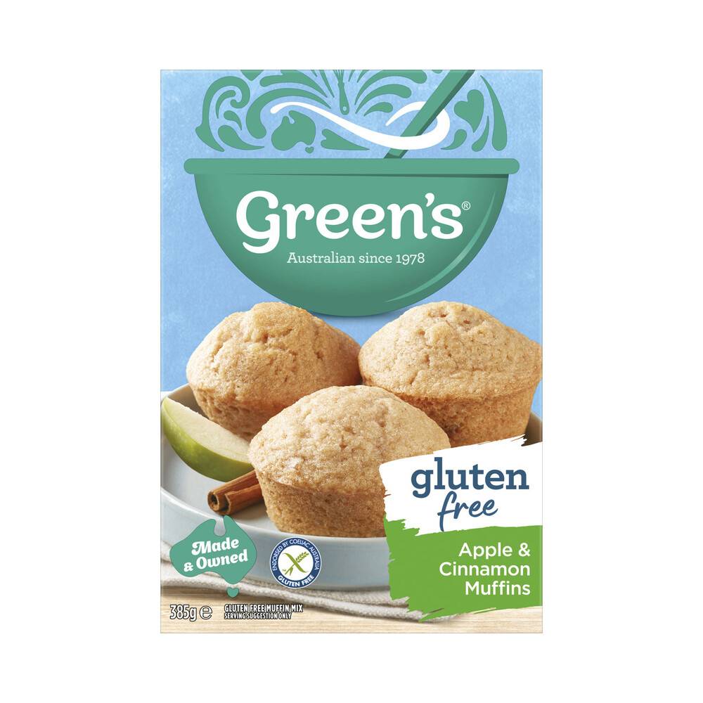 Green's Gluten Free Apple & Cinnamon Muffin Mix 385g