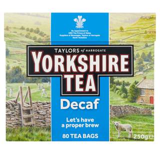 Taylors of Harrogate Yorkshire Tea Decaf 80 Tea Bags 250g