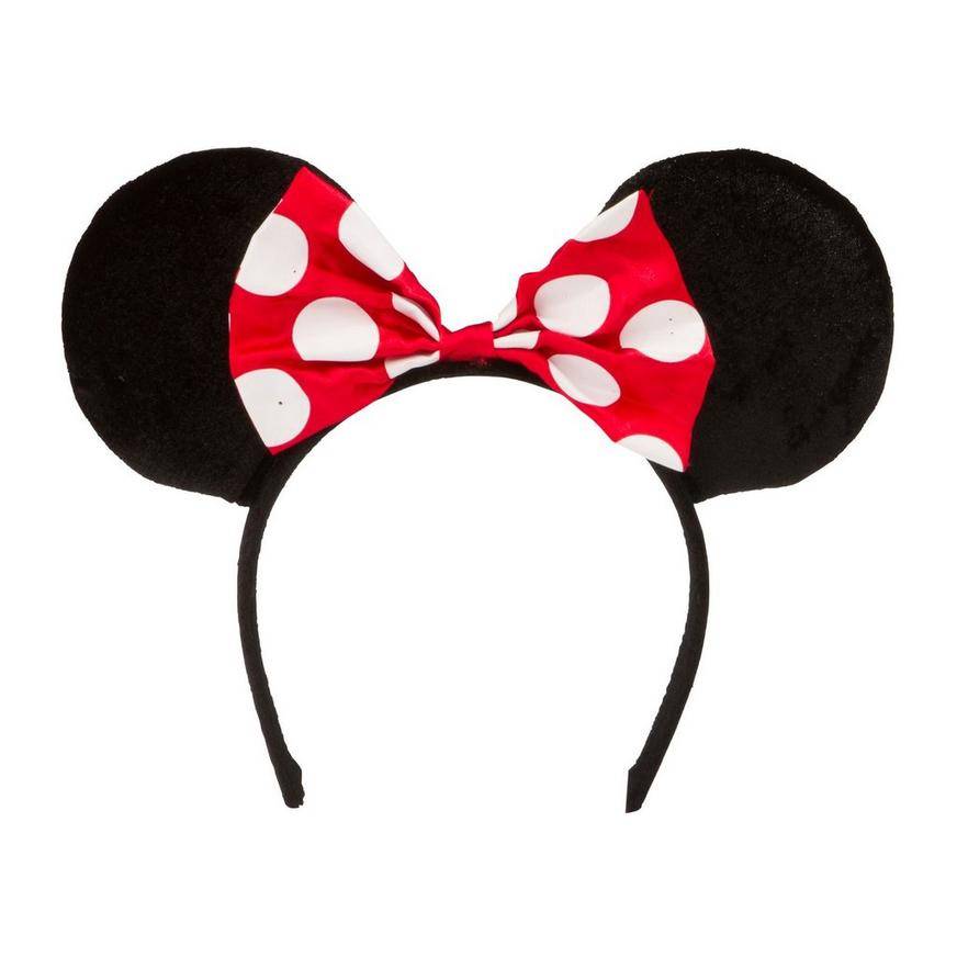 Party City Kids' Minnie Mouse Ears Headband, Black, Red