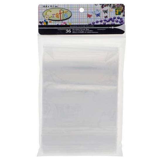 Crafts Resealable Bags, 36Pc (36 ct-BZX36LD)