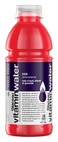 Vitaminwater eau enrichie en nutriments - nutrient enhanced water (591 ml) (açaï myrtille grenade)