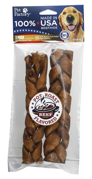 Pet Factory Made in Usa Beefhide Braid