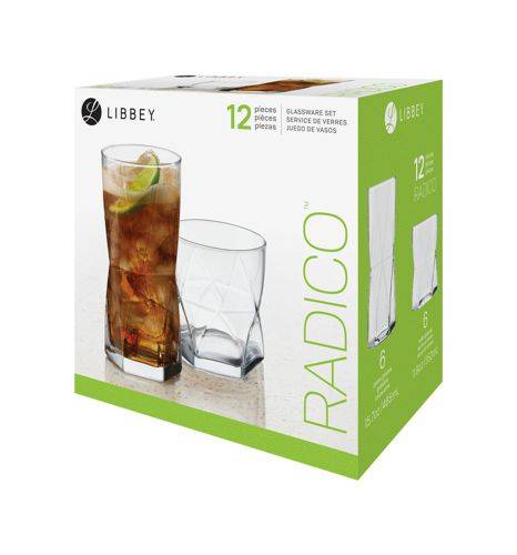 Libbey ensemble de verres radico (12unités) - radico glassware set (12 units)