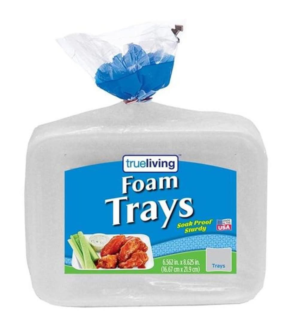 True Living Foam Trays 25 Ct