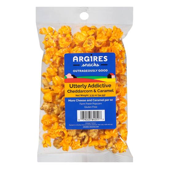 Argires Snacks Utterly Addictive Cheddarcorn & Caramel Popcor (3.4 oz)