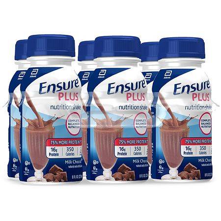 Ensure Plus Nutrition Chocolate Milk Shake (6 ct, 8 fl oz)