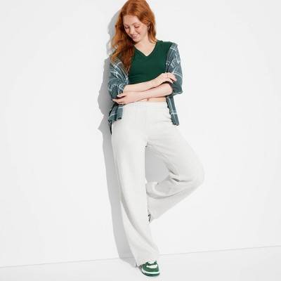 Wild Fable Women's High-Rise Straight Leg Sweatpants, S, Heather Gray