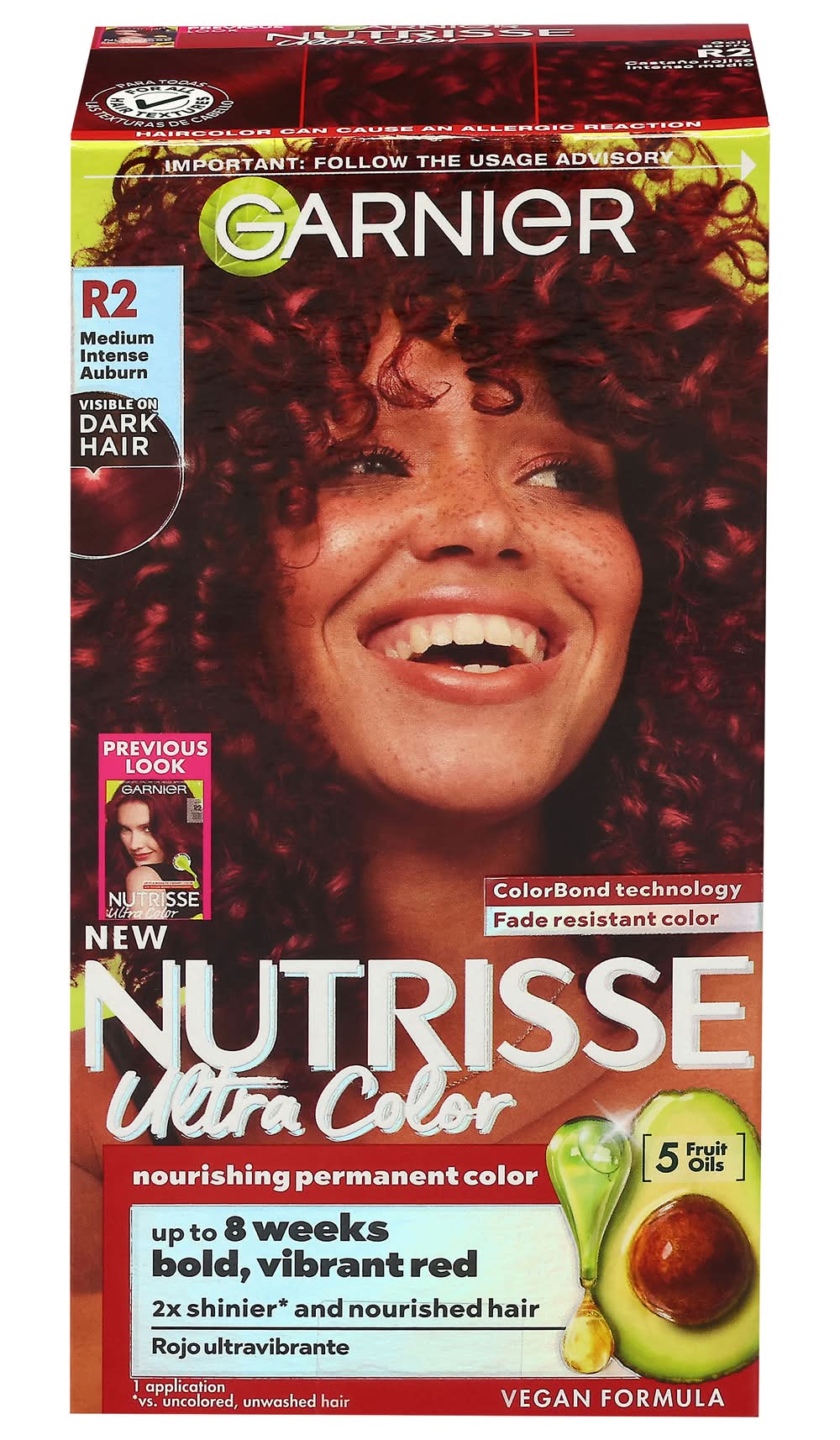 Garnier Nutrisse Nourishing R2 Intense Auburn Permanent Haircolor
