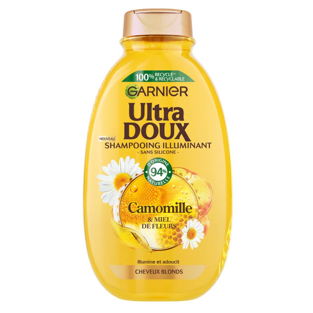 Garnier - Ultra doux shampooing illuminant à la camomille et miel de fleurs pour cheveux blonds (300ml)