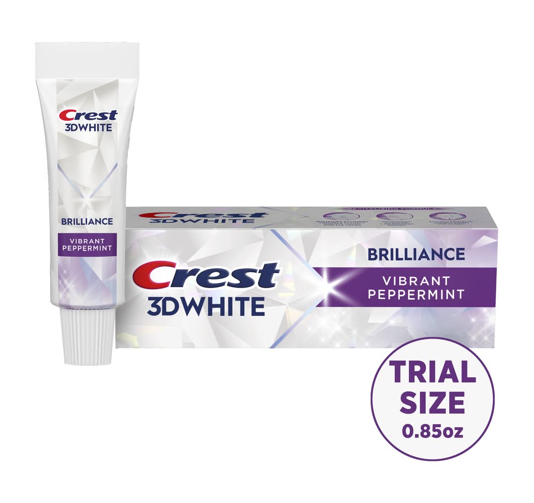 Crest 3D White Brilliance Vibrant Peppermint Toothpaste (0.85 oz)