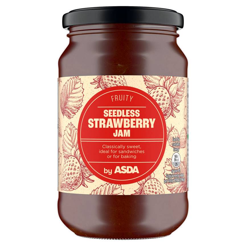 Asda Seedless Strawberry Jam 454g