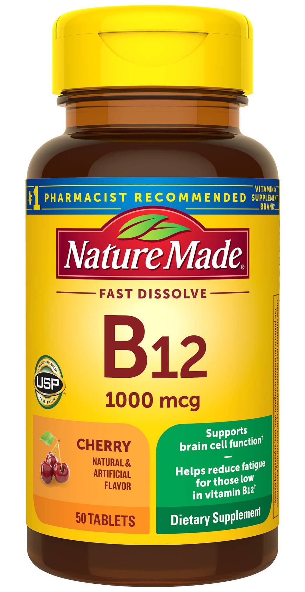 Nature Made Sublingual B12 1000 Mcg Cherry Flavor Supplement (1.2 oz)