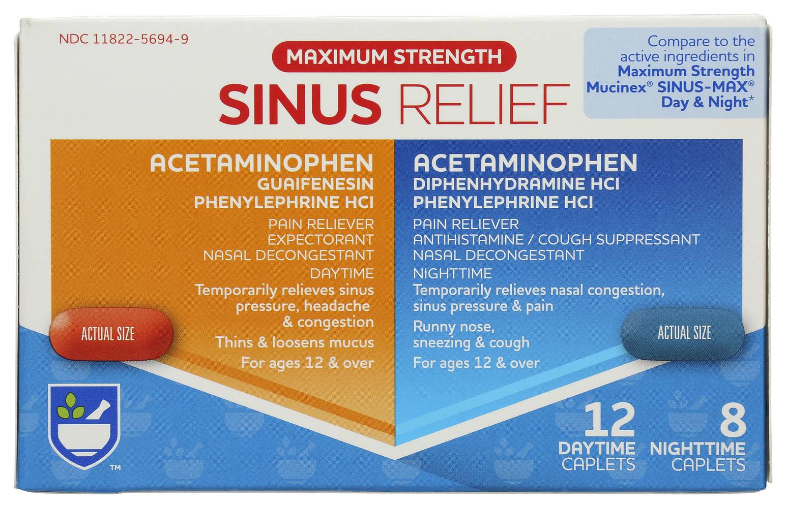 Rite Aid Maximum Strength Daytime Nighttime Sinus Relief Caplets