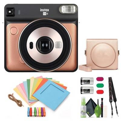 Fujifilm Instax Square SQ6 - Instant Film Camera - Blush Gold - Bundle