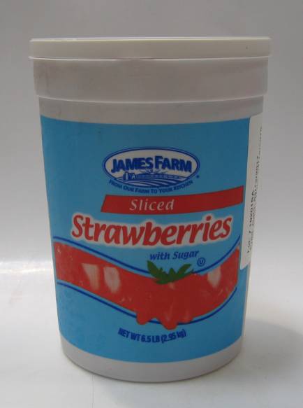 Frozen James Farm - Sliced Strawberries in Syrup - 6.5 lbs