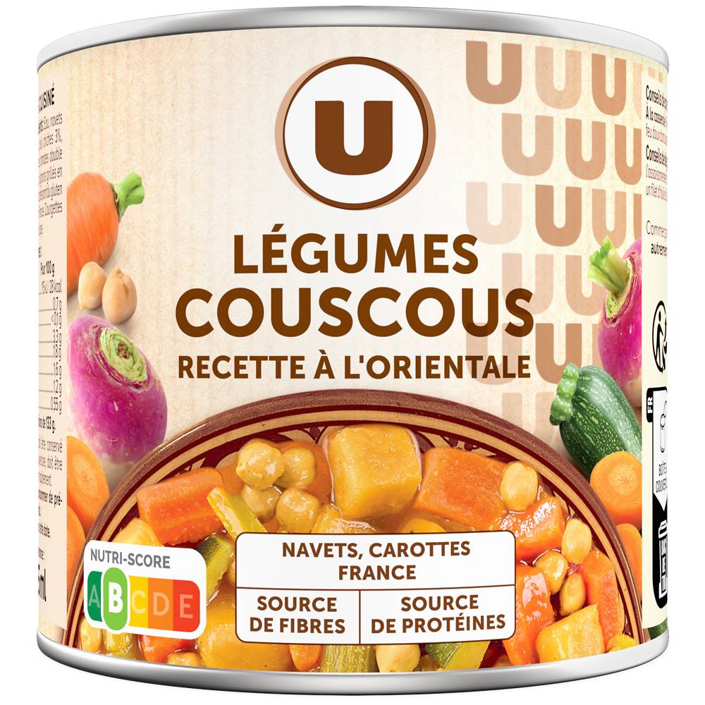U - Légumes pour couscous recette à l'orientale
