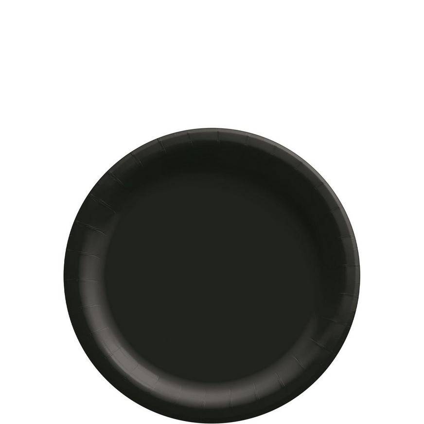 Party City Extra Sturdy Paper Dessert Plates (6.75in/black)