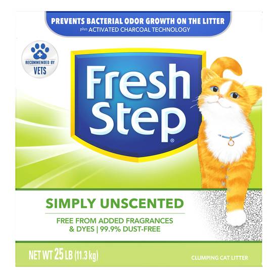 Fresh Step Simply Unscented Clumping Cat Litter (25 lbs)