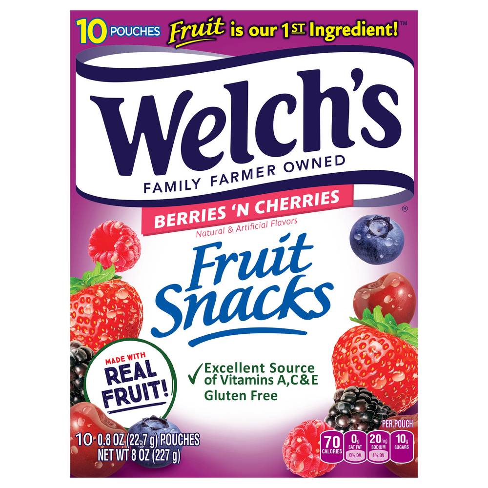 Welch's Berries 'N Cherries Fruit Snacks (10 ct)