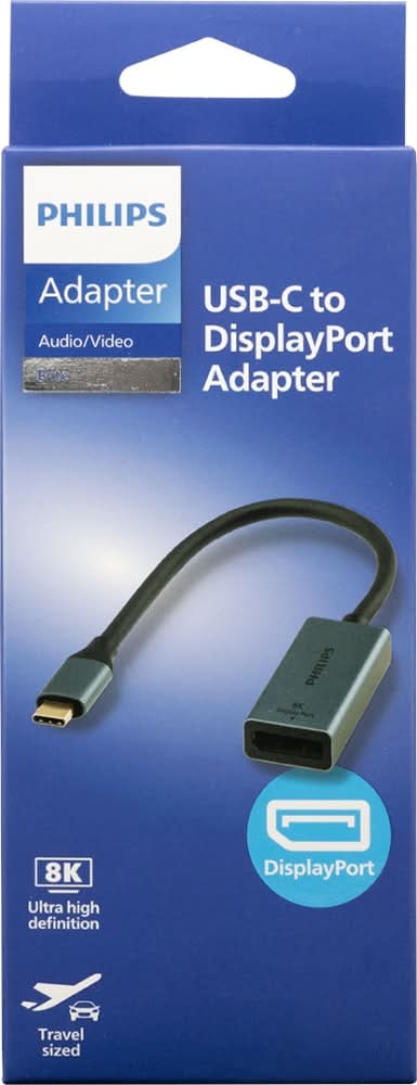 Philips Usb-C To Display Port Audio/Video Adapter, Silver