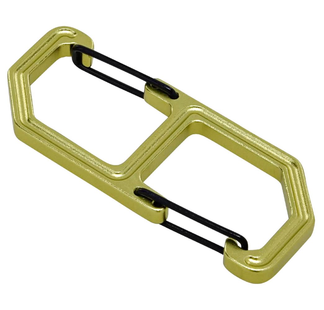 Hillman Apex Aluminum Black/Green Clip/Hook Carabiner Key Chain
