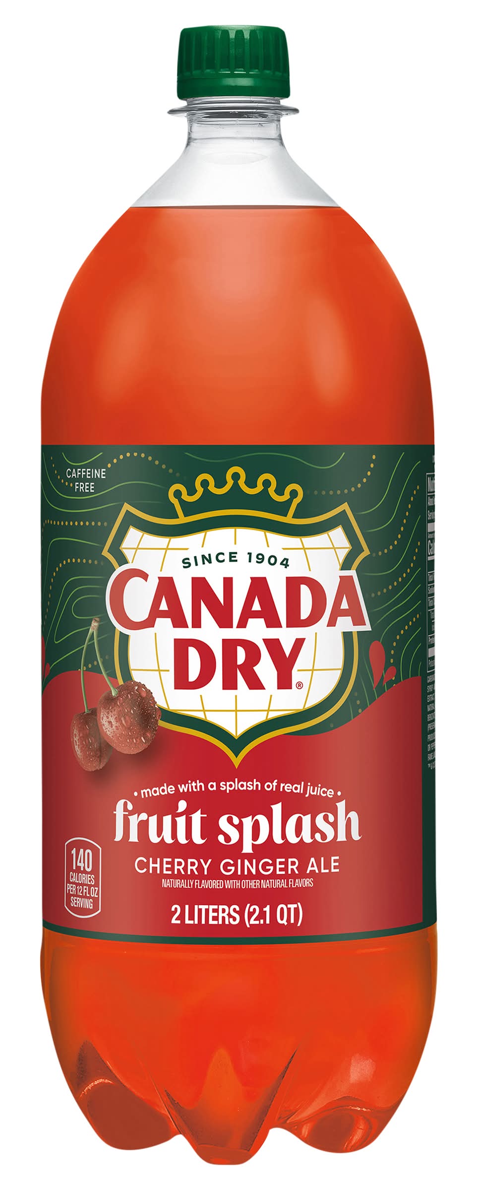 Canada Dry Cherry Ginger Ale Soda, Fruit Splash (2.1 qt)