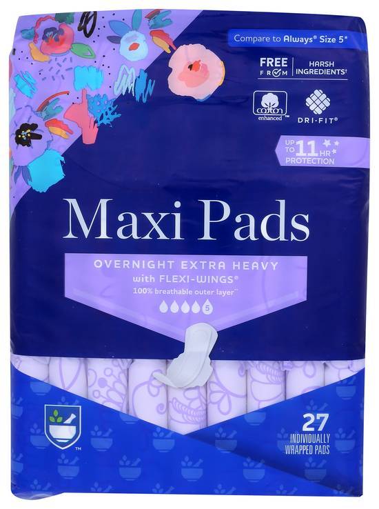 Rite Aid Maxi Pads Extra Heavy Overnight Flexi Wings