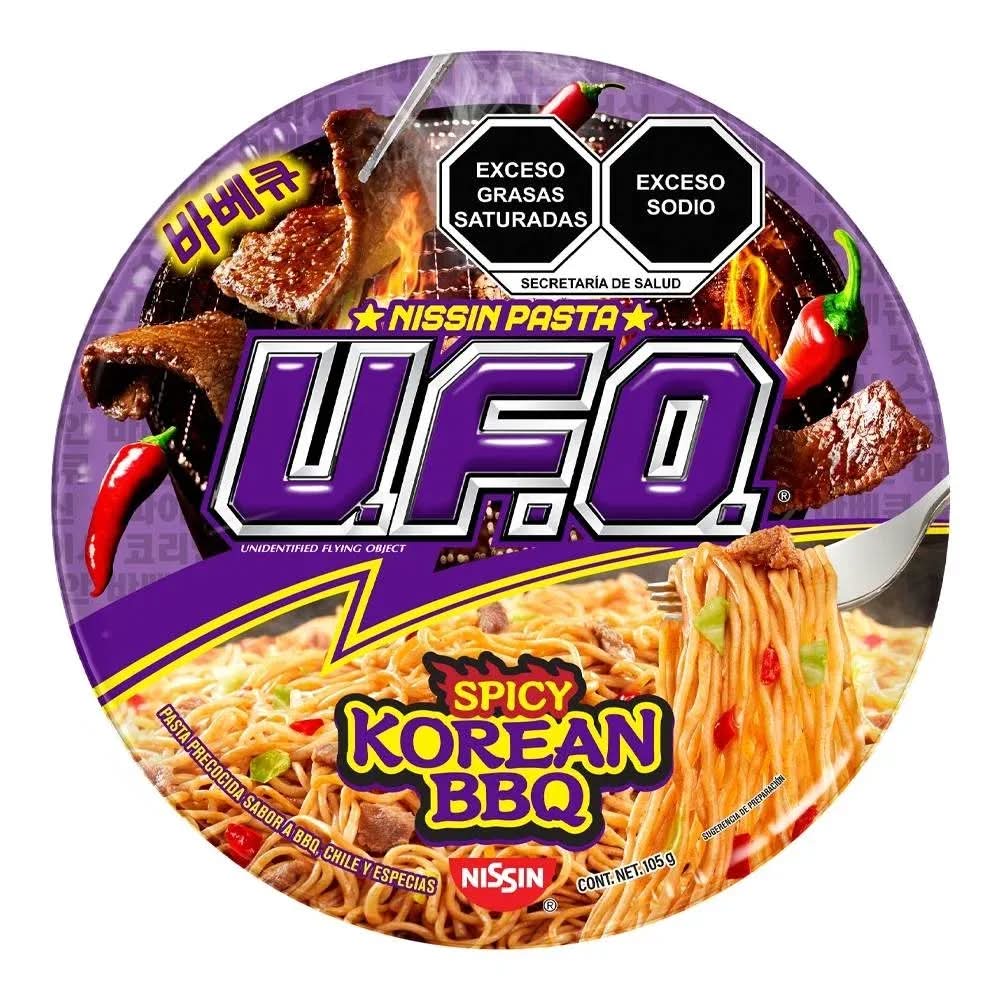 Nissin · U.f.o. pasta precocida, spicy korean bbq (105 g)