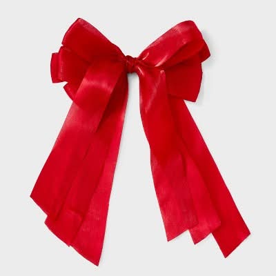 Wild Fable Organza Triple Bow Hair Barrette, Red