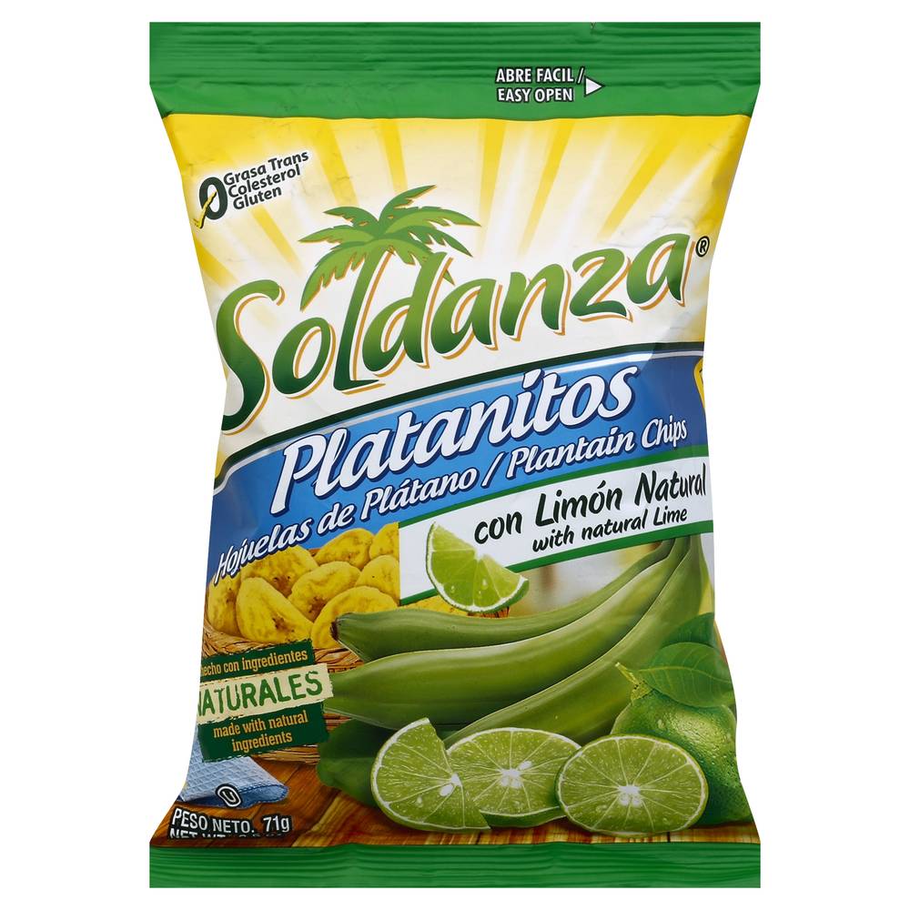 Soldanza Platanitos Natural Lime Plantain Chips