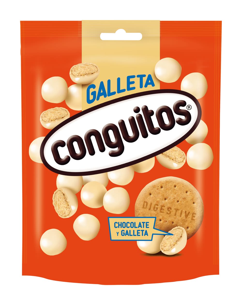 Galleta recubiertas de chocolate blanco · CONGUITOS (120 g)