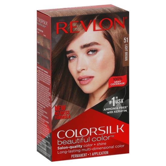 Revlon Colorsilk Beautiful Color Light Brown 51 Permanent Hair Color
