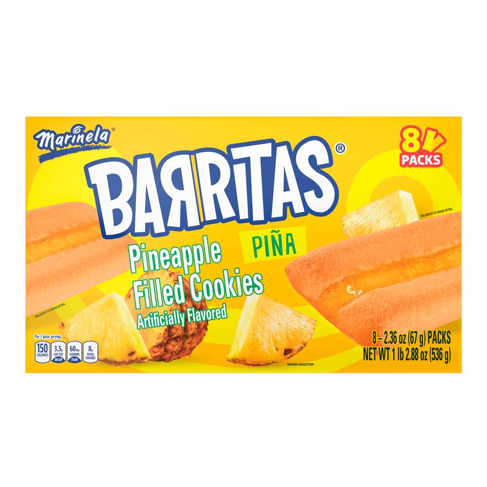 Marinela Barritas Pineapple Filled Cookies (8 ct)